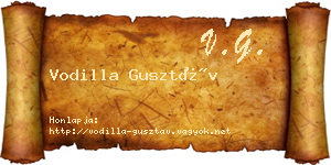 Vodilla Gusztáv névjegykártya