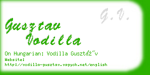 gusztav vodilla business card